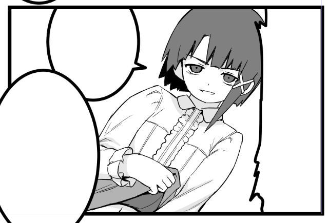 個人的には表情が上手く描けてお気に入りのコマ 