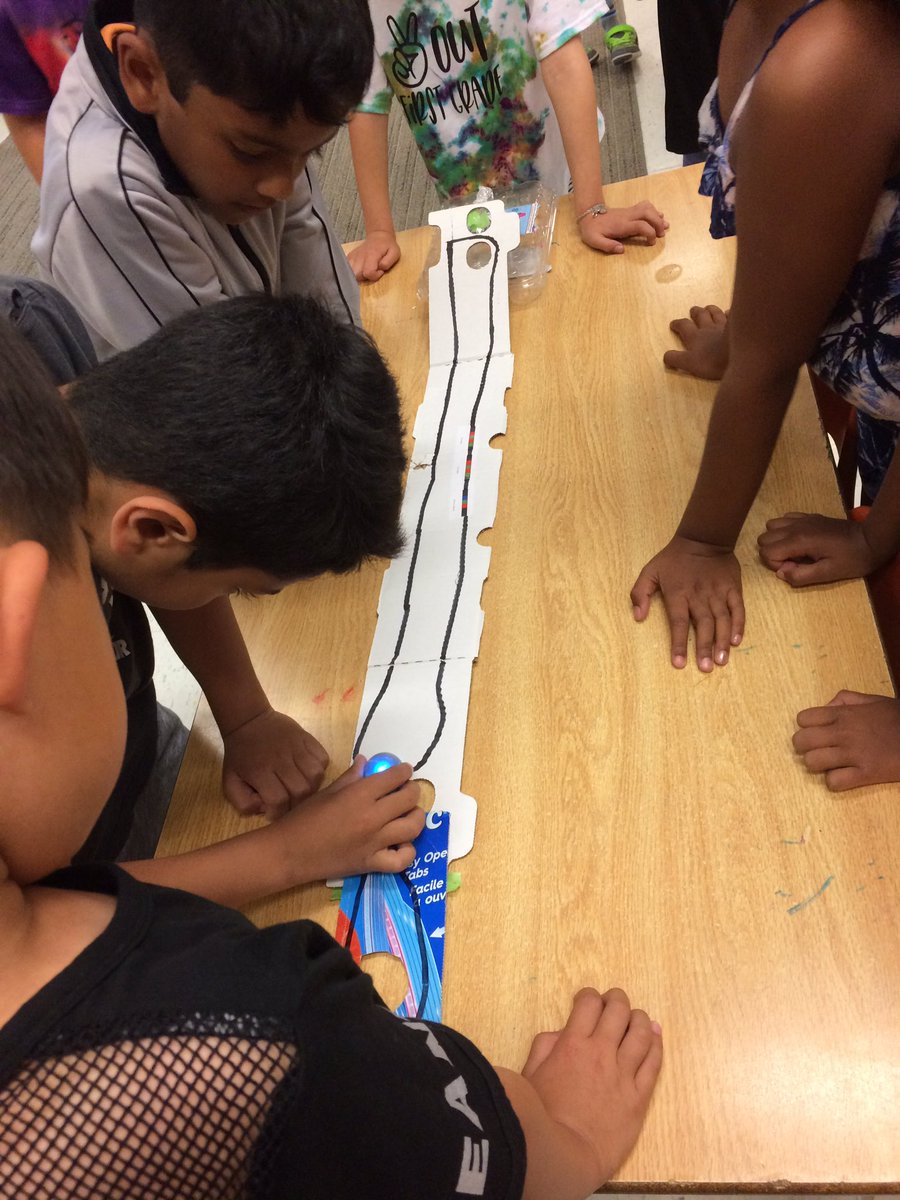 mrsbowesteaches's tweet photo. Part 2: Testing our rollercoasters with @Ozobot The results were fantastic! We’ve become such great problem solvers and collaborators. #readaloud #building #grade1 #gandydigital https://t.co/f2UJ4Q6XXW