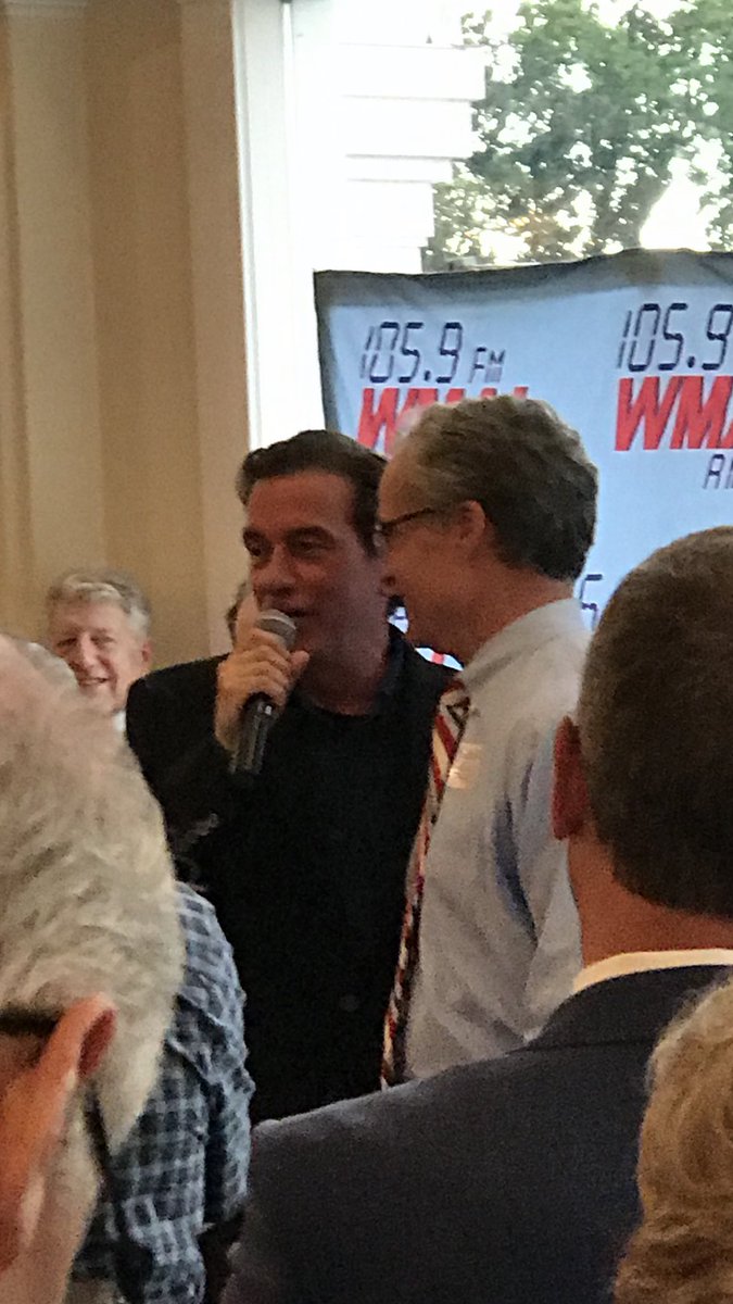 LanceB65's tweet photo. #VirginiaSenateDistrict13 candidate Geary Higgins joins Chris Plante on stage during last night’s Politics and a Pint at the Trump National Golf Course in Northern Virginia. @Geary4Senate @GearyHiggins @ChrisPlanteShow #politicsandapint   #2A

🇺🇸🇺🇸🇺🇸🗽 https://t.co/hE2KIzJqLk