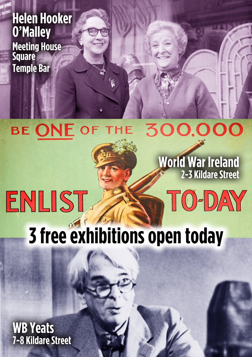 NLIreland's tweet image. Ever wondered what part Ireland played in WWI? Or what automatic writing is? Or who Helen Hooker O’Malley is? Find the answers by visiting our exhibitions today! Did we mention they are #free? Opening hours here: nli.ie/en/opening-hou….