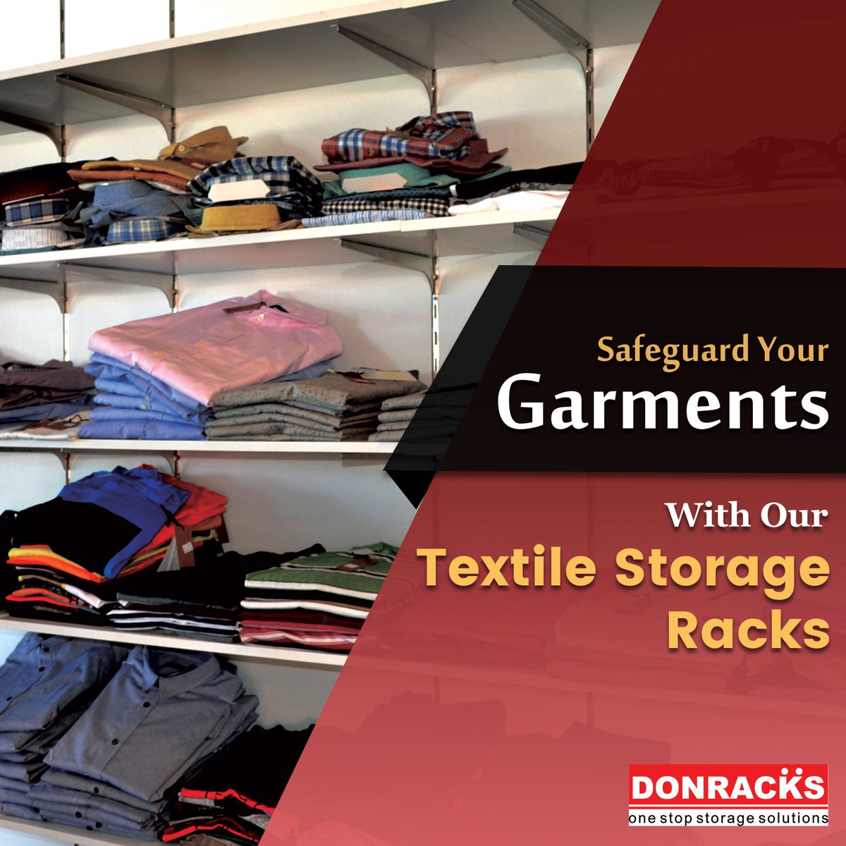 DonracksIndia's tweet image. Donracks offers you exquisite #textileracks and anchors that are extensively used in garment stores, merchandising units, and shopping malls to display and store garments effectively. Pick from a wide range of textile #storagesystems that can uplift your showroom’s looks.