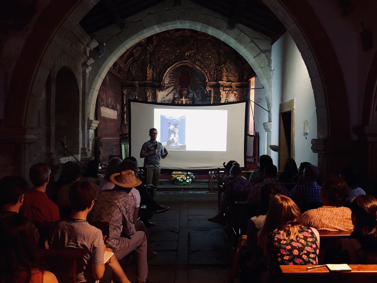 Prof. Pedro Russo from <a href="/UniLeidenNews/">Leiden University</a> presentation during the opening of #StixCamp2019 at Castelo Rodrigo and @PCA_FCR_OSC. <a href="/AmbitionTheFilm/">Ambition</a> which we developed with <a href="/esa/">European Space Agency</a> and <a href="/PlatigeImage/">Platige Image</a> as an example of #artscience project.