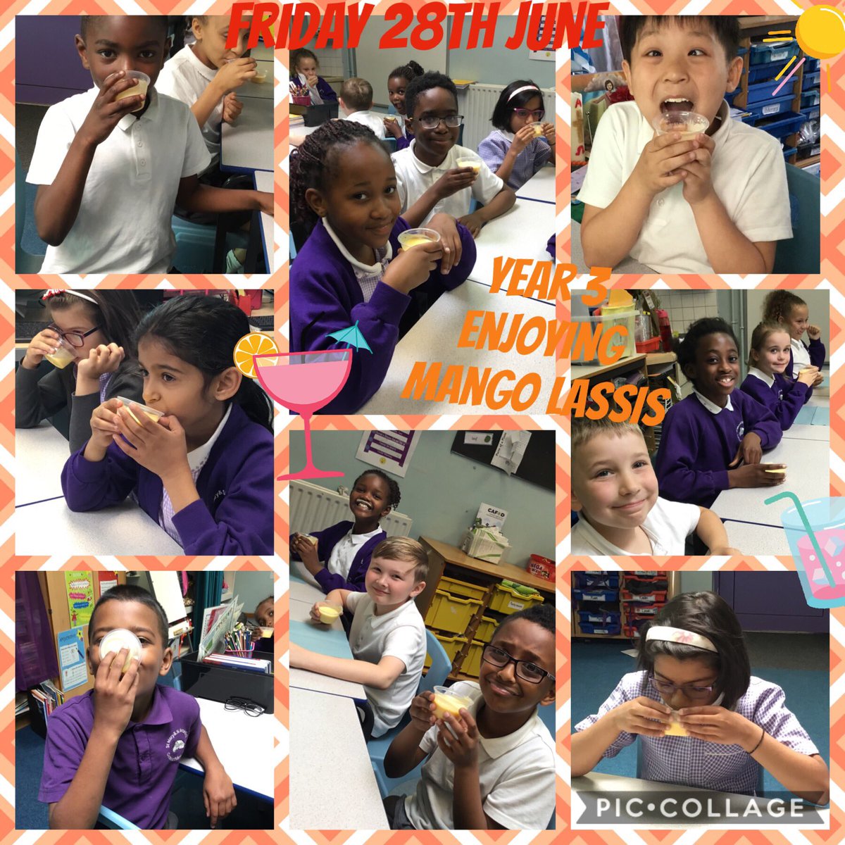 StMaryStBen's tweet image. Year 3 cooling down with a mango lassi! #multiculturalweek 🕉
