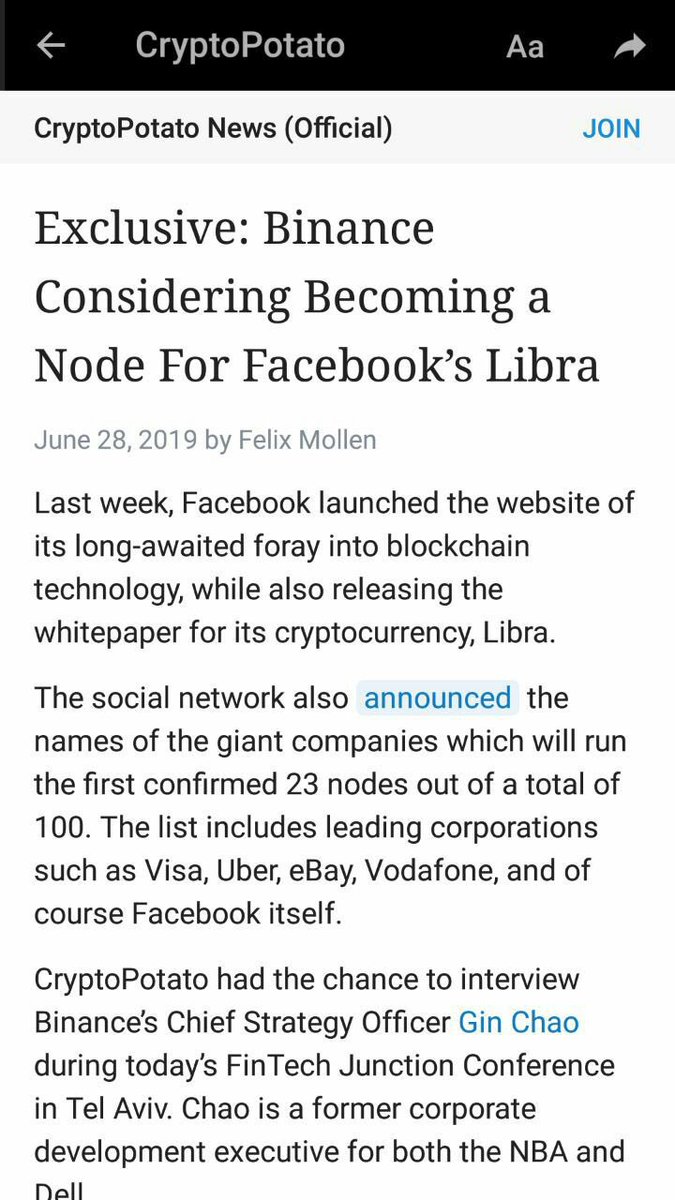 Blue_Protocol's tweet image. Exclusive: Blue Also Considering Becoming a Node For Facebook’s Libra