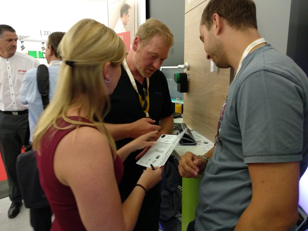 keymitt_sarl's tweet photo. Two fantastic days on SicherheitsExpo! 😃
Thank you all that visited our booth, shared diverse perspectives, thoughts and ideas with us.
It was great to be there!
Find out more about #Keymitt Smart Lock here: https://t.co/ANwBOyIS47
with @FATH_GmbH #tanlock #smartlock #iot https://t.co/qqNlQkw3Vk