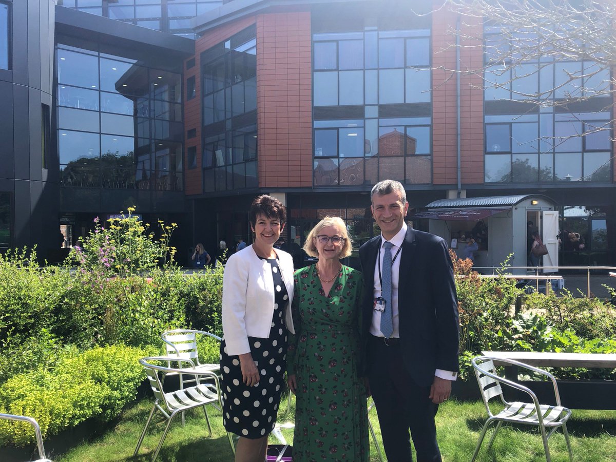 WestSuffolk's tweet image. Thank you to @amanda_spielman, Her Majesty's Chief Inspector of Ofsted and @Jochurchill4, MP for #BuryStEdmunds for coming to #IFLEAST @IFL_East today, pictured here with @WestSuffolk Principal Dr Nikos Savvas. #Education #Suffolk #UK #AI
