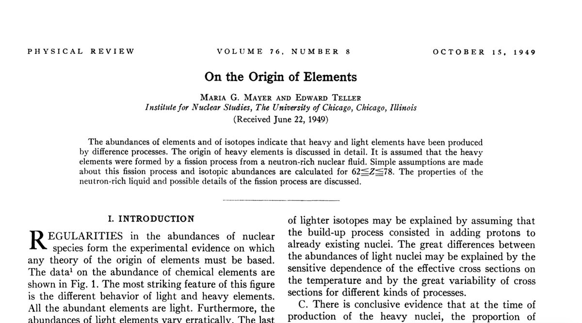 In particular, Maria Goeppert Mayer and Edward Teller began to work on cosmological models of the origins and abundances of the elements.  https://journals.aps.org/pr/pdf/10.1103/PhysRev.76.1226