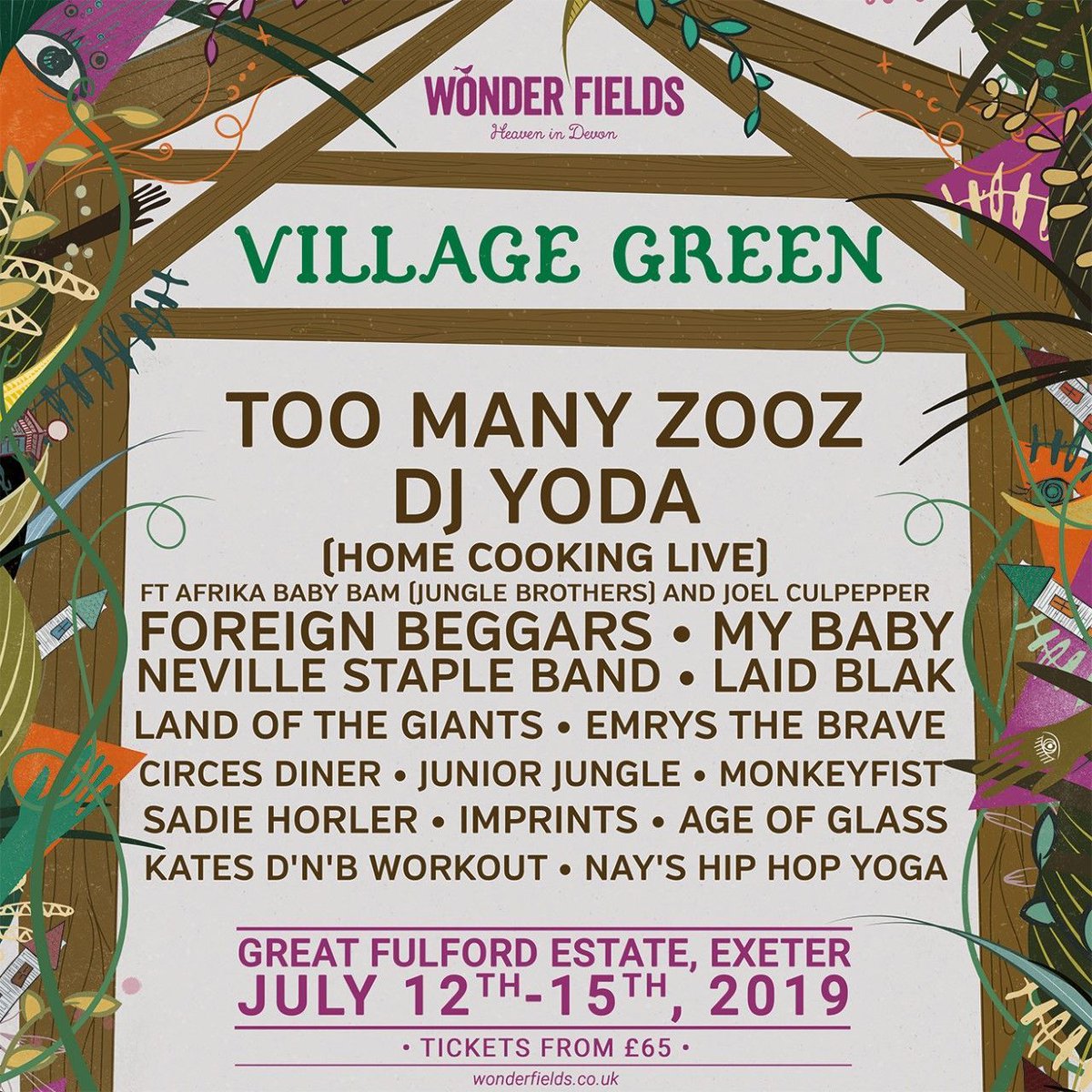 Check out our Village Green stage, full of rambunctious performances to keep you energised throughout the weekend!