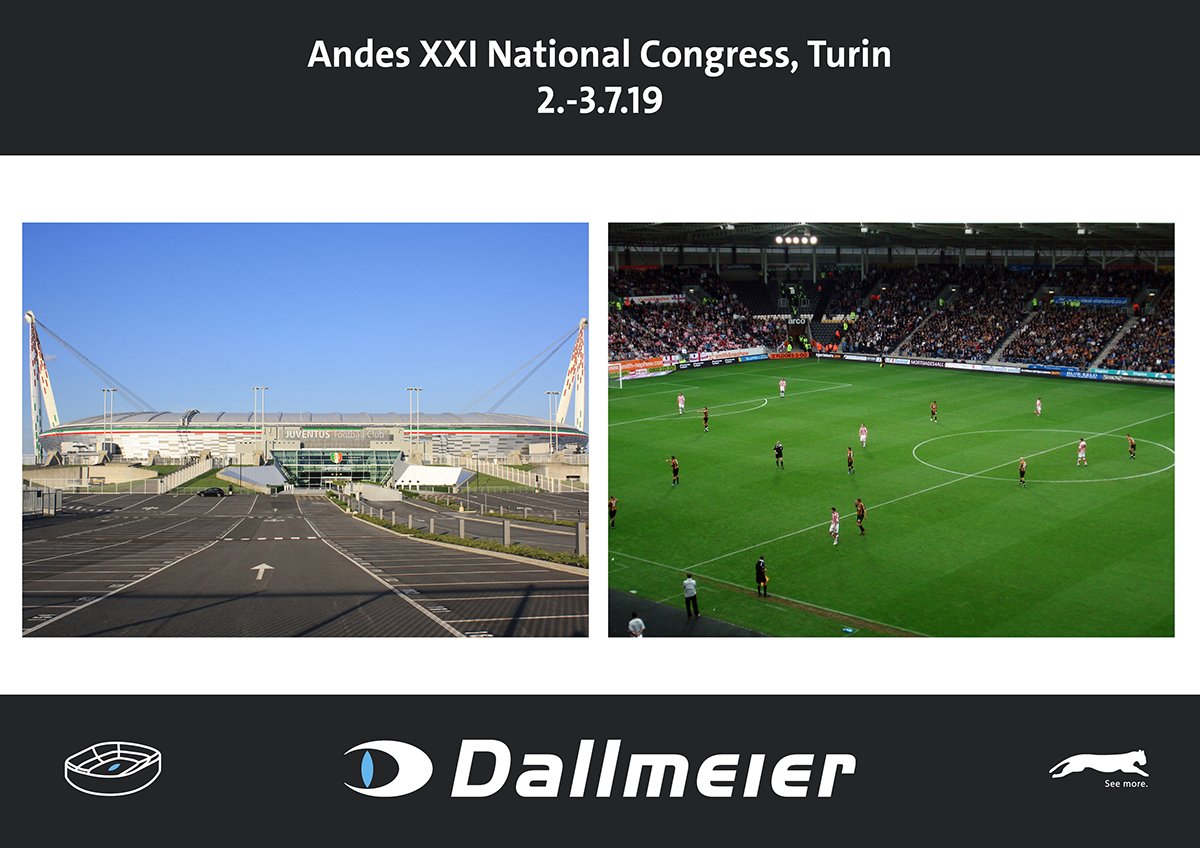 Dallmeier_com's tweet photo. La videosorveglianza e la gestione della sicurezza negli stadi sono gli argomenti principali di @Assoc_ANDES XXI CONGRESSO NAZIONALE, Torino, 2-3 luglio 2019. #Dallmeier Italia presenterà la tecnologia e le soluzioni delle telecamere #Panomera. https://t.co/RcBzPRhbkm https://t.co/PcgixZF6Ih