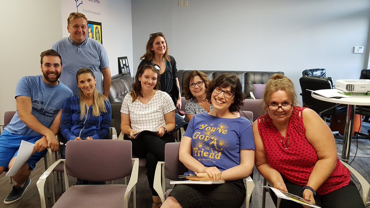 MTMencore's tweet photo. A meeting of the Social Media minds from @MTMencore with @TheatreU @MeadowvaleMT @EMPonline @CcmpMusical and Clarkson Music Theatre.  Thanks @TrevorGordon for an amazing workshop. https://t.co/jCNdxFKOIn