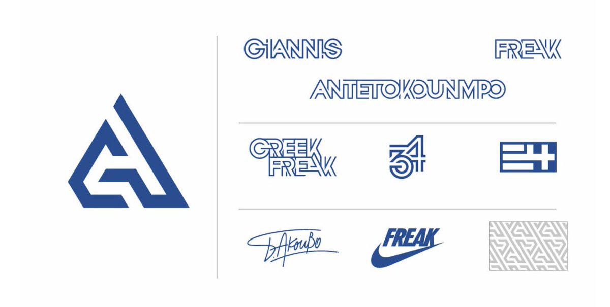 darrenrovell's tweet photo. Nike giving Giannis a full treatment of logos and brand marks. https://t.co/yMG3hwRgpb