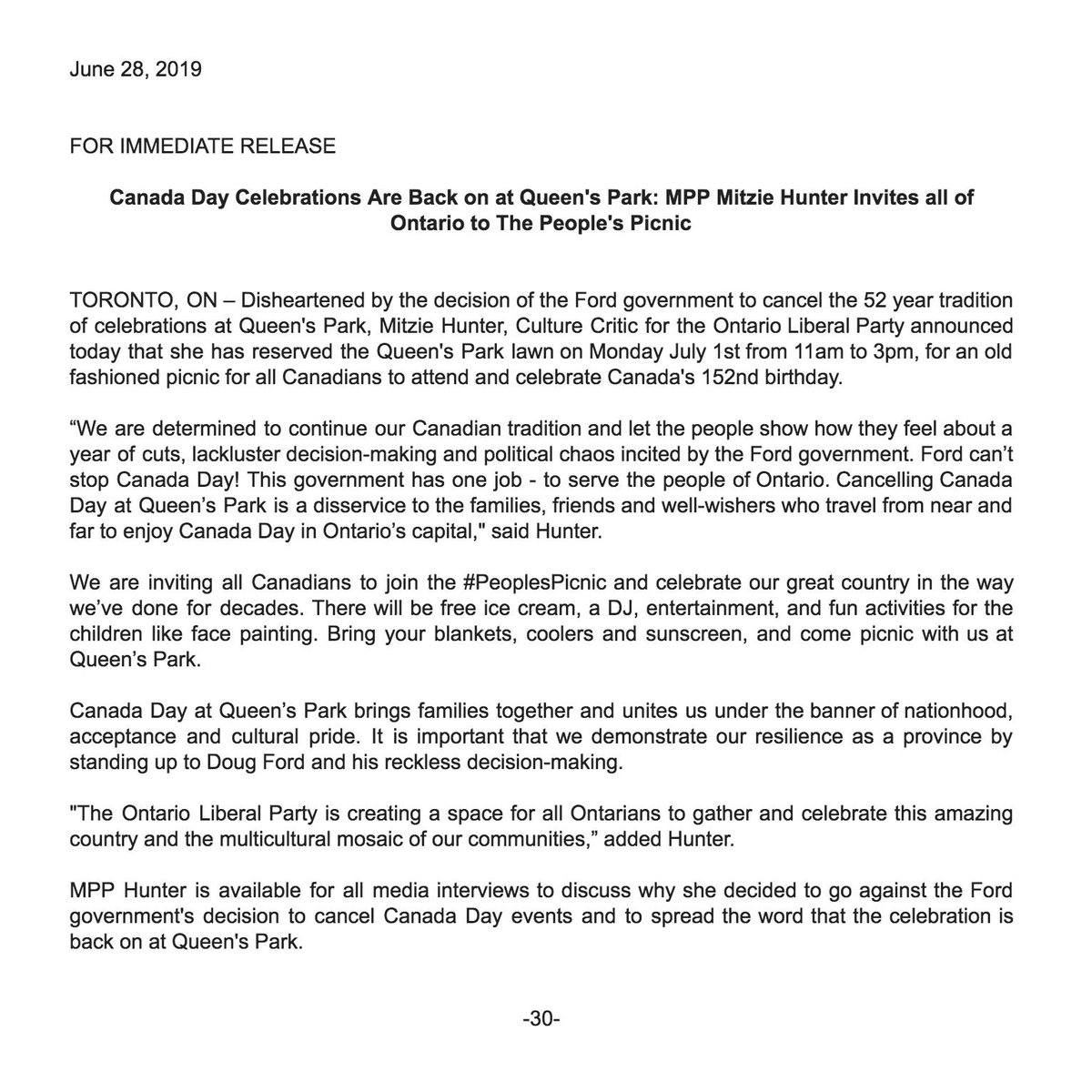 Mitzie Hunter tweet media