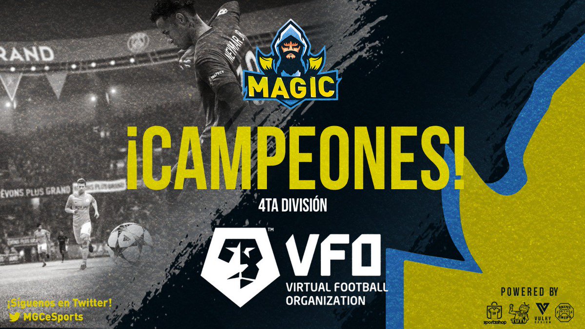 ¡CAMPEONEEEES!

Tras una magnífica temporada de nuestro chicos de #FIFA, por fin se han proclamado campeones de 4°D en <a href="/VFOspain/">VFO España</a>.

Muchas gracias a todos los jugadores por su gran compromiso y nivel, estamos seguros que esto es sólo el principio.

#GOMAGICS 🧙🏻‍♂️⚽
