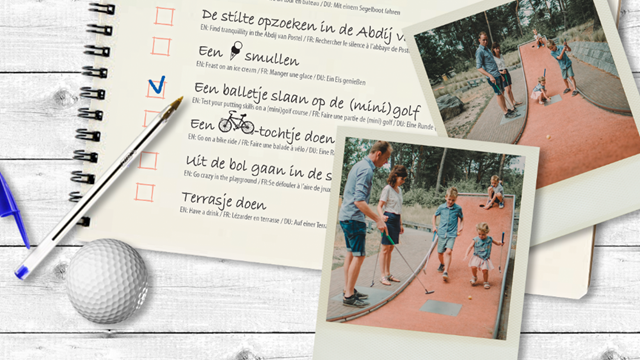 VisitMol's tweet photo. #MolZomert #bucketlist #tip7
☑️ Een balletje slaan op de (mini)golf
ℹ️ https://t.co/SO8OjRZKcK

Plan een wedstrijdje met je kompanen en sla je slag! Op de verschillende minigolfbanen en golfbanen kan je je vrienden uitdagen tot een leuk tornooi. https://t.co/kOyhjeOpMD