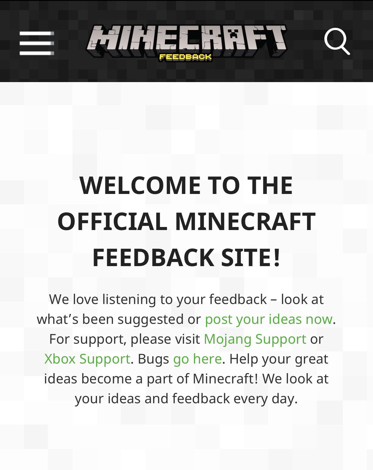 Minecraft Feedback