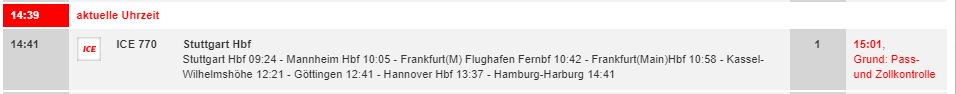 Fahrgastbeirat (@fahrgastbeirat) on Twitter photo ICE 770 Stuttgart - Hamburg-Altona ist heute 20 Minuten zu spät. Grund laut <a href="/DB_Info/">Deutsche Bahn Verkehrsmeldungen</a>: Pass- und Zollkontrolle. Ist Baden-Württemberg nicht mehr im Schengen-Raum? <a href="/BahnAnsagen/">BahnAnsagen | ▶ folgt auf: 🟦☁️| 🦣| 🧵| & 😊📖|</a> <a href="/BWjetzt/">Nicht mehr @bwjetzt</a> ICE 770 Stuttgart - Hamburg-Altona ist heute 20 Minuten zu spät. Grund laut <a href="/DB_Info/">Deutsche Bahn Verkehrsmeldungen</a>: Pass- und Zollkontrolle. Ist Baden-Württemberg nicht mehr im Schengen-Raum? <a href="/BahnAnsagen/">BahnAnsagen | ▶ folgt auf: 🟦☁️| 🦣| 🧵| & 😊📖|</a> <a href="/BWjetzt/">Nicht mehr @bwjetzt</a>