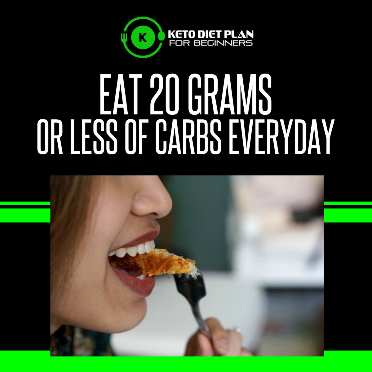 This includes carbs that you find in vegetables and other non-starchy foods.  This will be a challenge at first, but track the foods you eat and you can start scaling down to 20 grams of carbs. ketodietplanforbeginners.com/how-to-get-int…

#ketodietplanforbeginners #ketorecipes #Keto #Ketogenic
