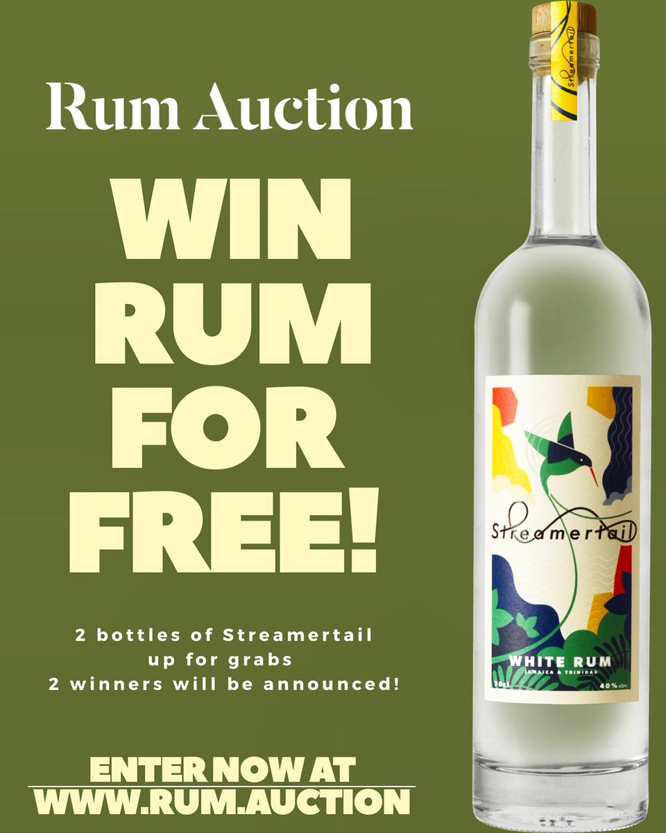 Rum_Auction's tweet image. Our latest Prize Draw is now LIVE! Enter for FREE NOW at rum.auction! 🥃🤙 #areyourumraffleready
.
#rum #whiskey #whisky #cigars #jamaica #trinidad #london