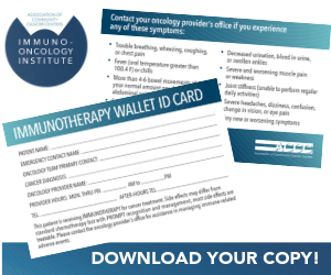 ACCCBuzz's tweet photo. Download the ACCC Immuno-Oncology Institute's IO wallet card now! #ACCCIO #cancerimmunotherapy https://t.co/wn5FeBlHdt https://t.co/O2Sznljywi