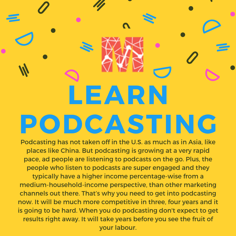 #Skill_7

The podcast as a marketing channel is a growing idea and rightly so: 
podcasts are spread quickly, personal, up-to-date and can be used optimally in the pre-and post-release for distribution.

#DigitalMarketingExpert #HighIncomeSkills #2019 #Podcasting 
#Mountainise