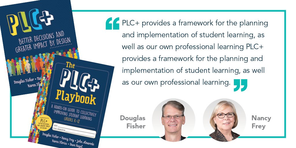 It's #NewBookFriday! If you haven't heard about PLC+ yet, it's high time you were introduced. Check the books out here and join the movement to #BethePlus: ow.ly/q4pV50uLB7Q

<a href="/DFISHERSDSU/">Douglas Fisher</a> <a href="/NancyFrey/">Nancy Frey</a> <a href="/jtalmarode/">John Almarode</a> <a href="/karen_flories/">Karen Flories</a> <a href="/Dave_Nagel1/">Dave Nagel</a>