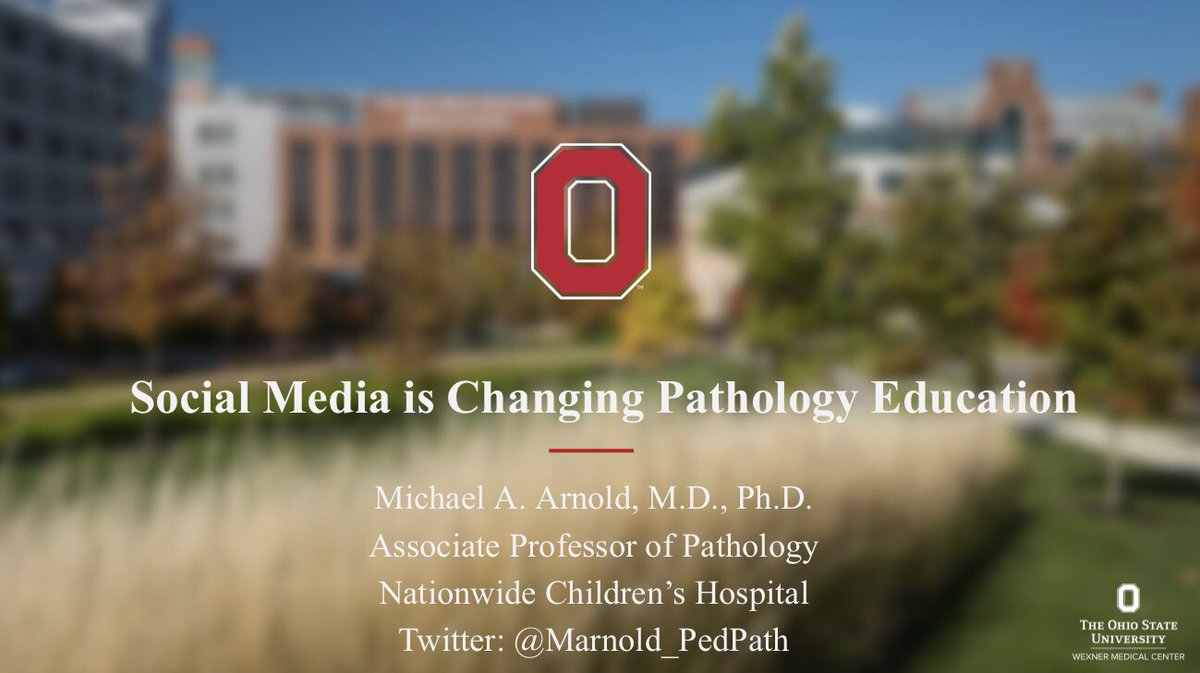 MArnold_PedPath's tweet image. Here we go! Lecturing and live tweeting about #SoMe in #pathology! #NCHPath #PathEd @NCHforDocs @OSUWexMed #SocialMediaDay