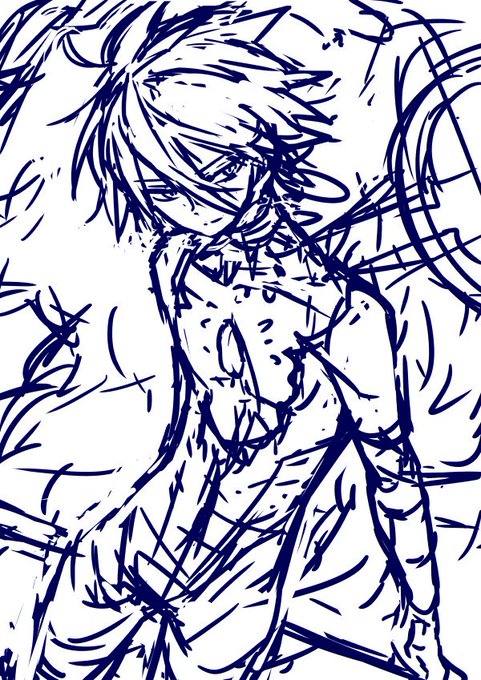 比較的うまく描けたカルナさん(カルナさんがうまく描けない病)
 #このタグを見た人はラフ画とその完成絵を見せる 