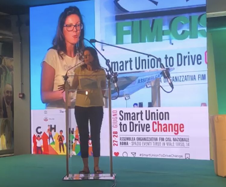 terraccianoFim's tweet photo. #SmartUnionFim Assemblea Organizzativa della #FIMCISL Naz. Roma 27e 28 giugno 2019
Interviene la nostra  #IoleConte RSU Schneider
@FIMCislStampa https://t.co/uT47rD8kdr