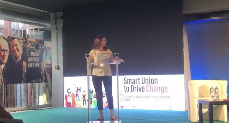 terraccianoFim's tweet photo. #SmartUnionFim Assemblea Organizzativa della #FIMCISL Naz. Roma 27e 28 giugno 2019
Interviene la nostra  #IoleConte RSU Schneider
@FIMCislStampa https://t.co/uT47rD8kdr