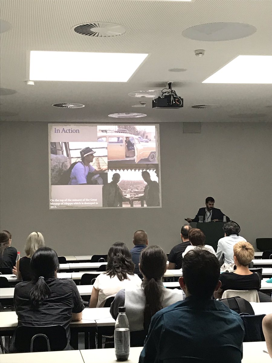 6_horizons's tweet photo. In Session 7 Ahmad Kzzo highlights in his paper, together with Ali Jabbout, the importance and difficulties faced by the project that before the was in Syria documented the Ottoman inscriptions in Aleppo and itr region #bh6berlin https://t.co/9NJkJVR1hi