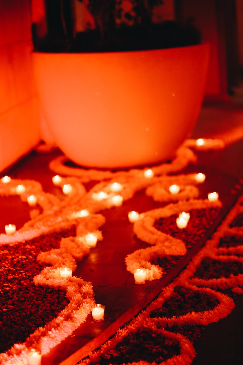 bugs_designbug's tweet image. The most popular and possibly the most adored flower for weddings is the marigold. We added small candles to accentuate the beauty of these rangoli designs!
#weddings #weddingplanner #weddingplanning #weddigndesigner #rangoli #marigoldrangoli #candles #floraldecor #floralrangoli