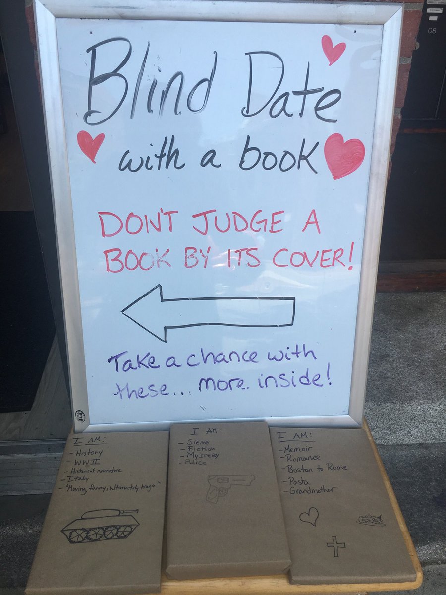 shelli_miller's tweet photo. Walking Boston &amp; found this gem! LOVE this idea from @iambooksboston “Don’t judge a book by its cover.” Kraft paper wrapped books with clues and interests. Thinking about our classrooms—could be student or teacher created to recommend &amp; entice a reader to a new genre or author. https://t.co/y050XpNRao