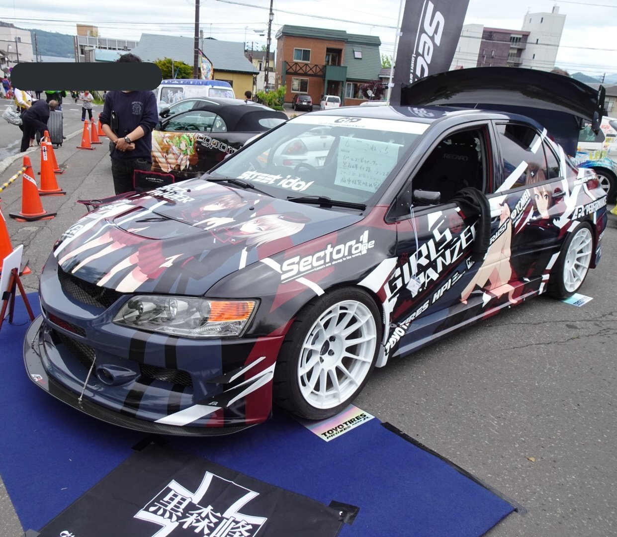 Twitter 上的 ゆるーくクルマと楽しもう Byハマックス Tmaf痛車 続いて ランエボ こちらはランエボ7でしょうか 特定班の皆さん よろしくです Tmaf19 Tmaf Tmaf痛車 痛車 ランエボ ランサーエボリューション ガルパン ガルパン痛車