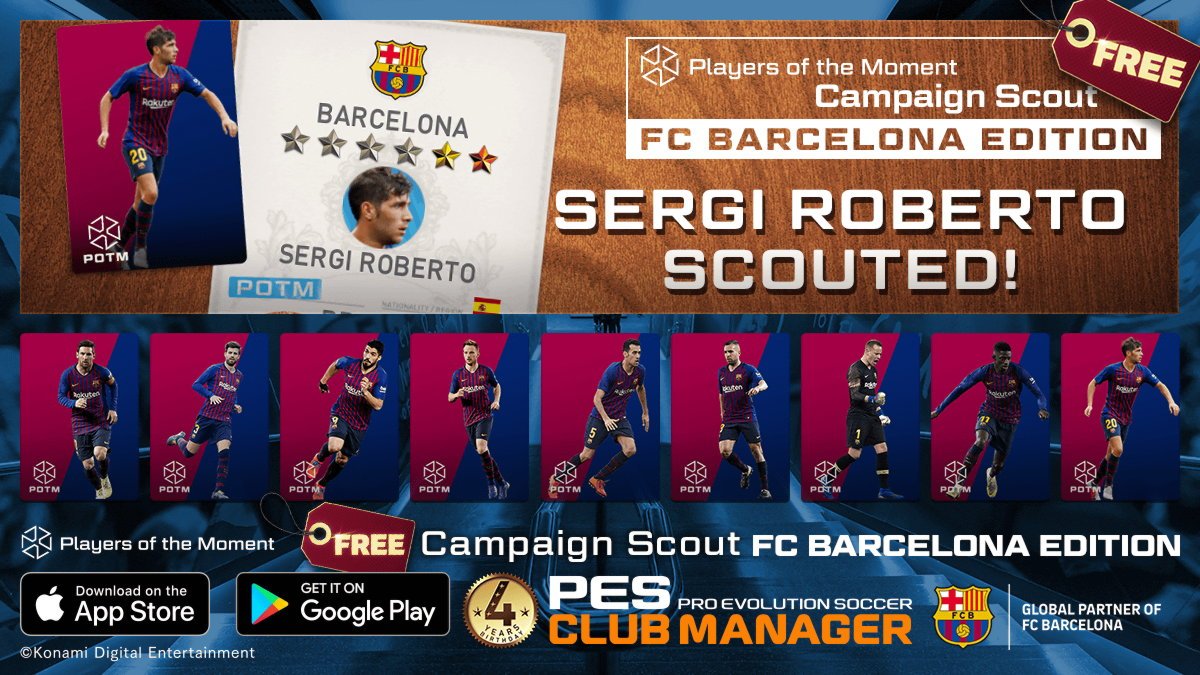 Found ' #SergiRoberto ' from the free scout in #PESCM! #FCBarcelona
app.adjust.com/cqwc7r6