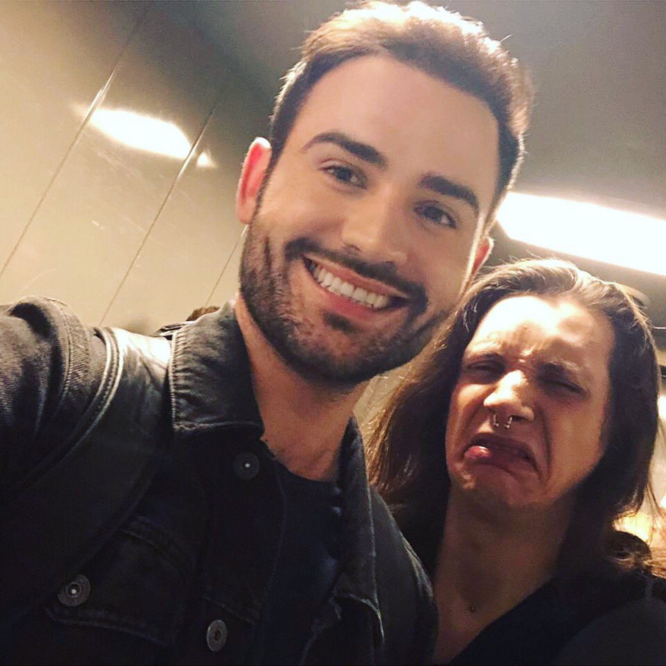 Collabro's tweet photo. Day 90 - Tom is very upset that itโs a day late! Or is he not feeling the lighting ๐ #100daysofcollabro https://t.co/rc0AMDD2uC