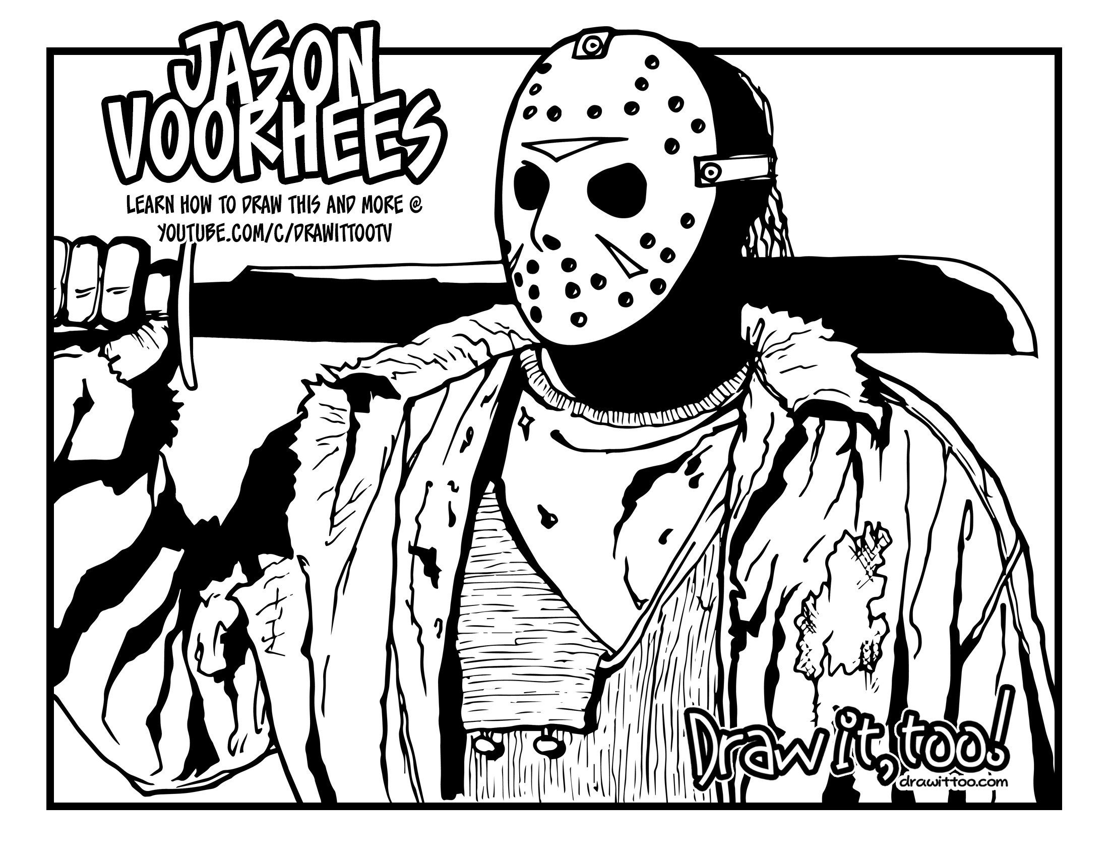 It's Me. on X: Jason Voorhees #FridayThe13th by Draw it, Too!   / X