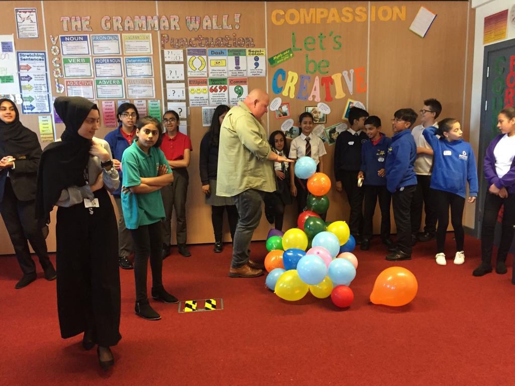 MHCC_PVoices's tweet photo. Stuart, Jenny and Mash worked with the whole of the new year 7 intake as a part of the transition day activities. Get to know people games as well a team challange was the order of the day #bigtimefun @MarsdenHeights https://t.co/1gLQvz0Qim