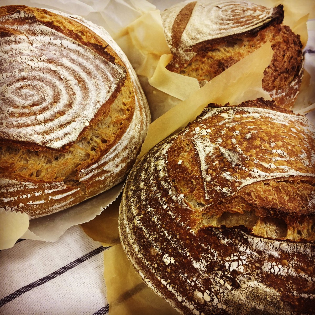 Homemade Sourdough. Made entirely in house all the way down to the wild yeast, but baked in small batches so be quick to avoid disappointment.
