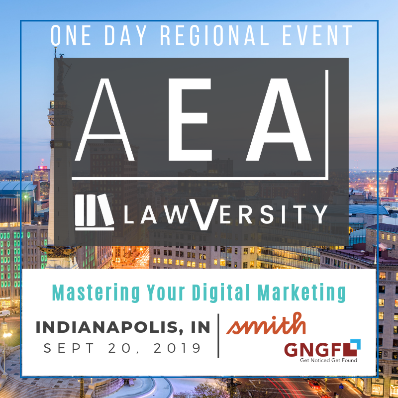 AEAttorneys's tweet photo. Mastering Your Digital Marketing made easy with our one-day regional event. Register now: https://t.co/cTzpGkfYLB. #Lawversity #regional #AEA #AEAmember #DigitalMarketing #legalmarketing #PPC #SEO #smithai #gngf #indianapolis #attorneyatlaw #lawyerlife https://t.co/YyPyWrNT1A