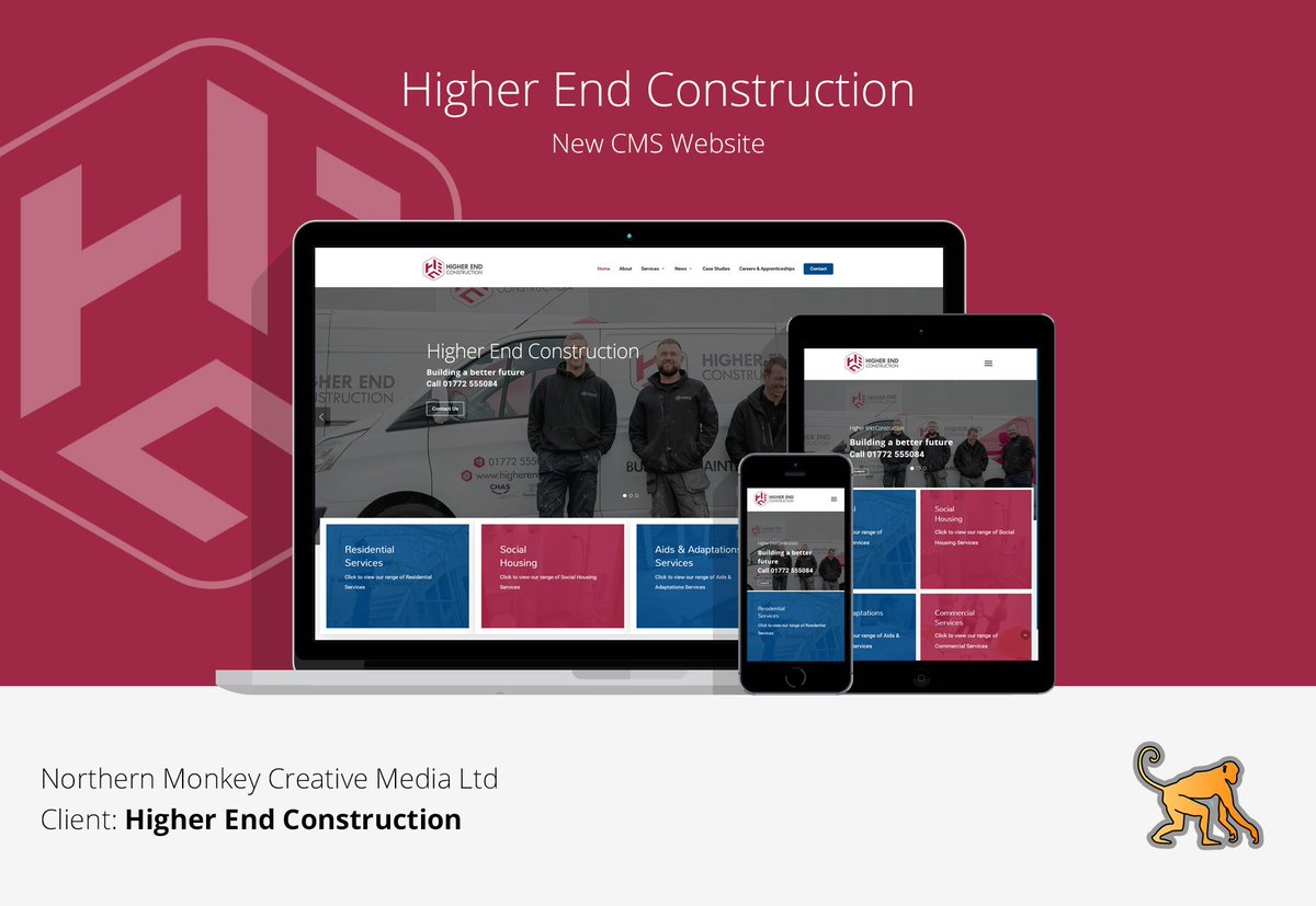 nmcreativemedia's tweet photo. New Website Live......

We are delighted to share with you all the new website we have created for Higher End Construction.

Higher End Construction offer a wide range of Commercial and Residential services, check it out for yourself here https://t.co/ppnfkG5BgY https://t.co/R8FYLYWpDi