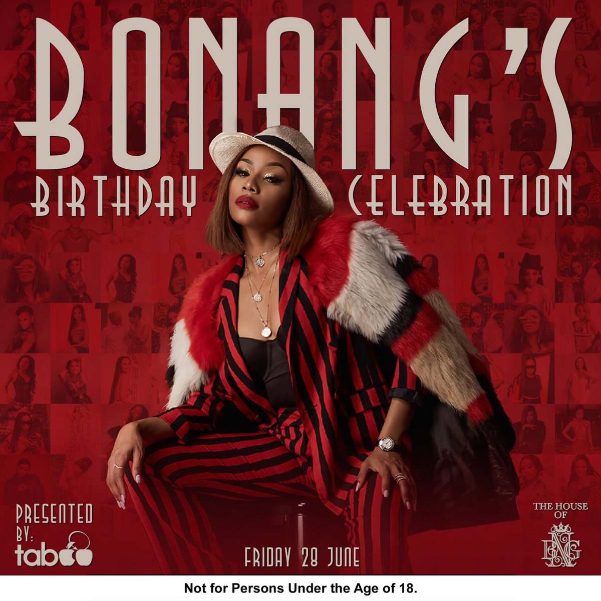 Bonang's tweet image. Dolls, don’t forget.... Entry is free for you before midnight!!! See you shortly, it’s gonna be FUN! 🥂🍾🚀@Taboo_jhb