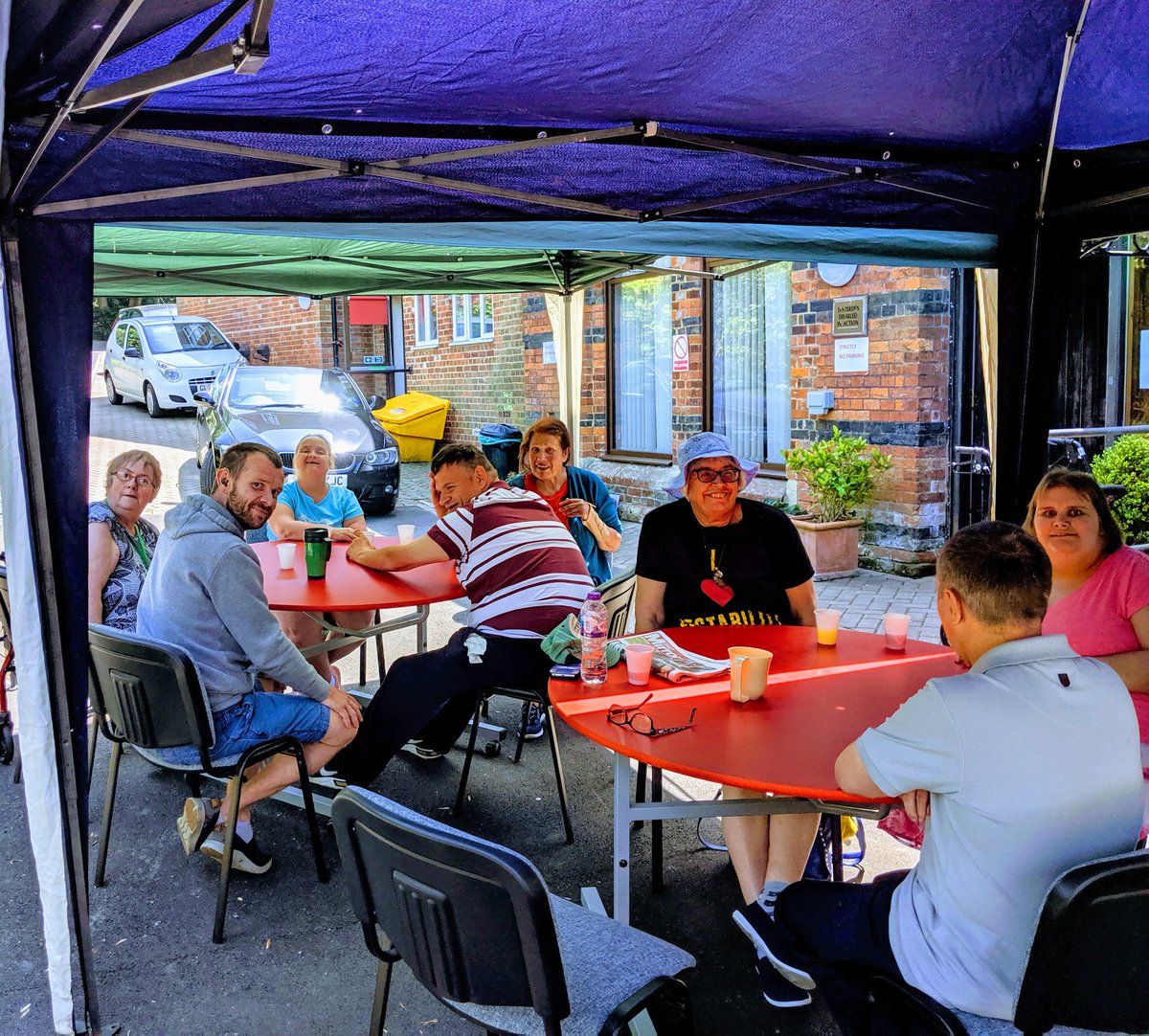 TentSocialHub's tweet photo. @TentSocialHub Disability Hub had a great BBQ today. Thank you to our brilliant Manager, Madeline, who left us today and we wish her well for her future 😁😁😁 #bbq #sun #summerbeginstoday #community #disabilityhub https://t.co/h79RDaXgcA