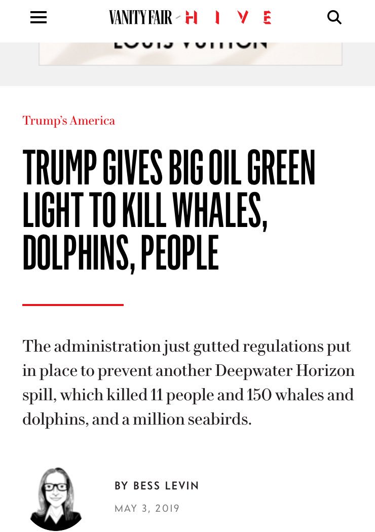 48/ So we can allow the GOP to illegitimately remain in power, scripting false narratives for Big Oil—and bury the last whale, the last polar bear, and witness the last monarch take flight—or we can bury the GOP. The future is unwritten.  https://www.vanityfair.com/news/2019/05/trump-offshore-drilling-regulations  @VanityFair