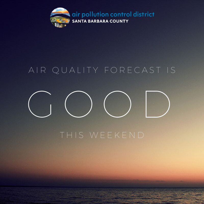 OurAirSBC's tweet photo. Air Quality forecast is good this weekend! Happy Friday! #AirAware #AQI https://t.co/K8pJzAcwsT