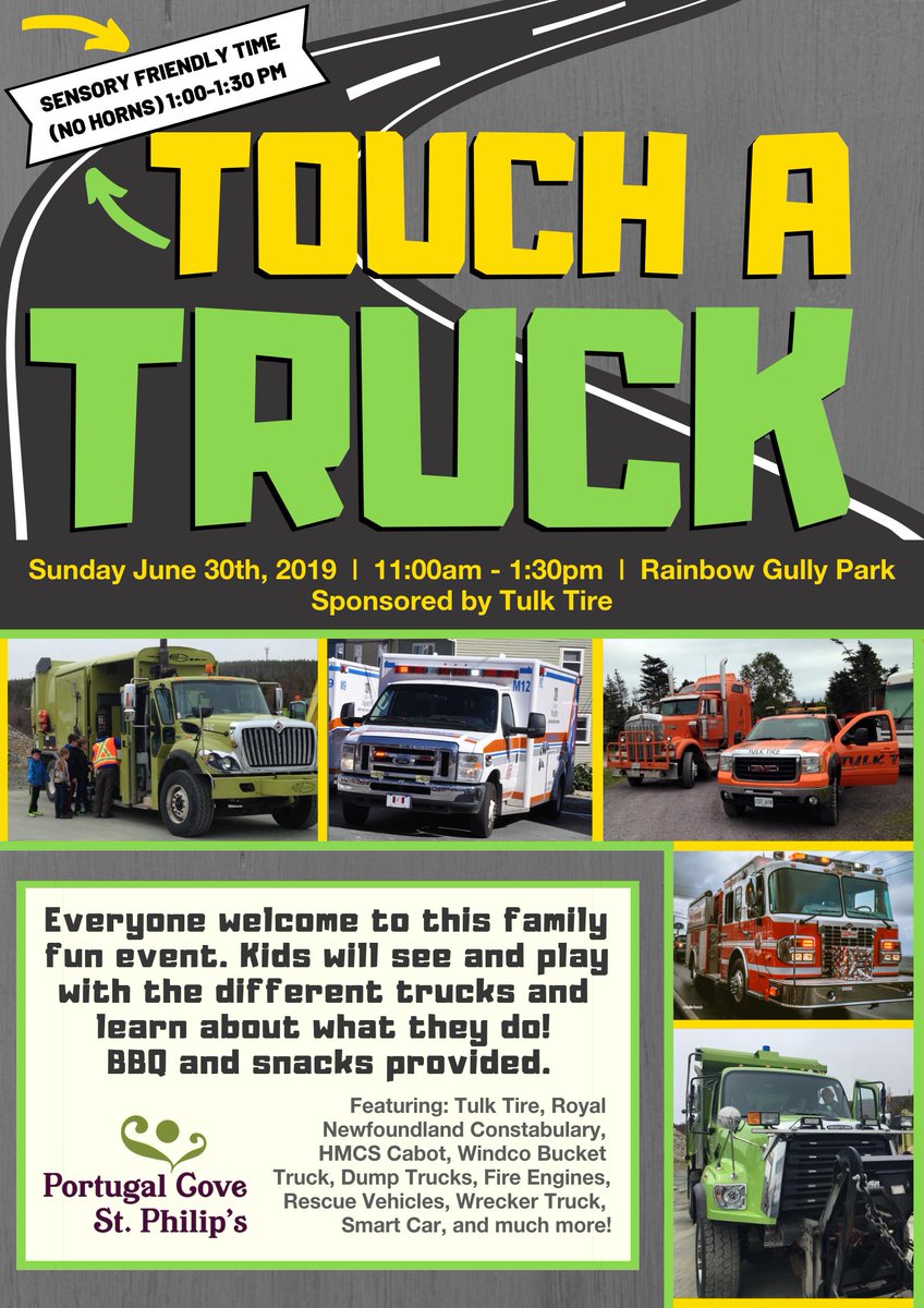 Help us spread the word! We've added a sensory-friendly time (no horns) from 1:00pm - 1:30pm at our Touch A Truck event this Sunday, June 30th 🚒

The full event runs from 11am - 1:30pm, with 25+ different trucks to explore, BBQ and snacks by donation, and lots of fun!