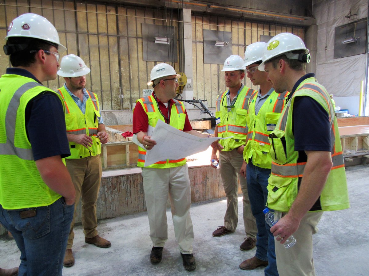 The Winchester Office welcomed nearly 30 young associates and interns from L.F. Jennings today for a "precast university," including plant tour, lunch, and presentations on Preconstruction/Estimating, Design/Detailing, Shipping/Erection, and Project Management. #passionforprecast