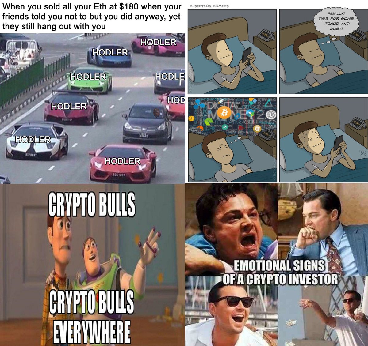 quantumspace_io's tweet photo. Happy Friday! 😜 

We have a few of the most amusing tweets and memes of the week to share.  Cheers 😎🤙 What is your favorite #cryptomeme?

#meme #crypto #cryptocurrency #cryptolife #memes #cryptomemes #bitcoin #google #trading #btc #alts https://t.co/KoCIoTnFo0