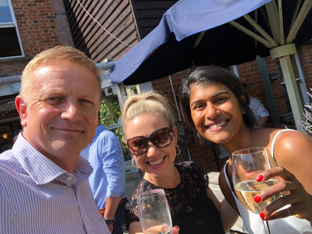Martellobc's tweet photo. Hmmm - there are probably worse ways to spend a Friday afternoon working - Andy and Tarih catching up with the @ConsultKSA team at the excellent 'Building Kent Connections' event today. Fabulous turnout as always at these events. ☀️😎
#buildingkentconnections https://t.co/yxIK8ojZVA