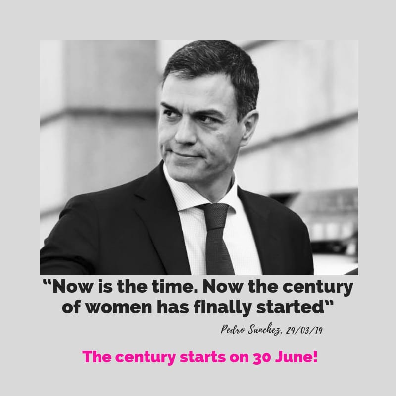 BalancedEurope's tweet photo. Let the century of women start on 30 June! 💪🇪🇺 
#EUCO #WomanForECPres #BalancedEurope @sanchezcastejon https://t.co/4DpBGZvvlS