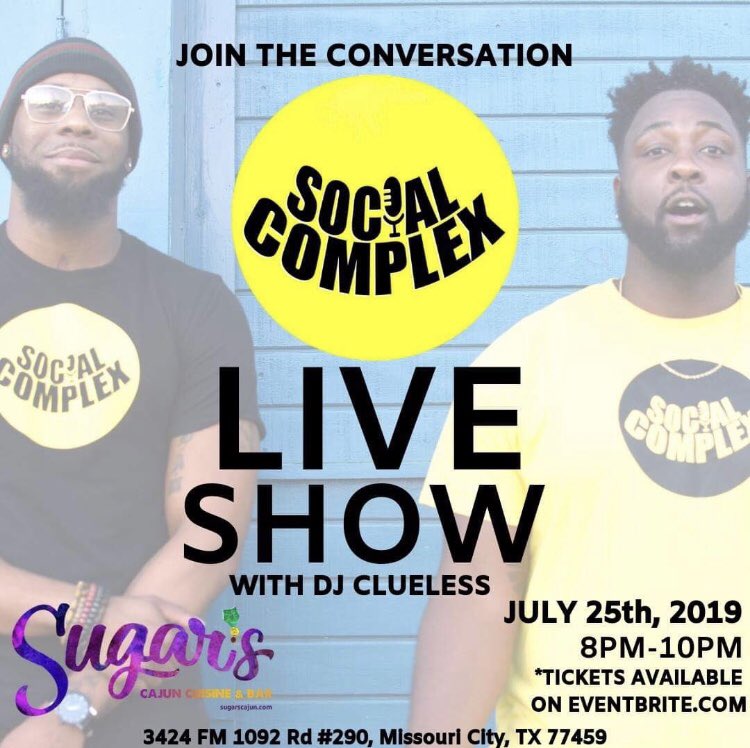 bespoke_god's tweet photo. @social_complex_ #liveshow #socialcomplexpod #blackpodcasts #podcastfriday #eventbrite
July 25th 8pm
https://t.co/OWrw2g6Vbe https://t.co/dKDxqgt76a